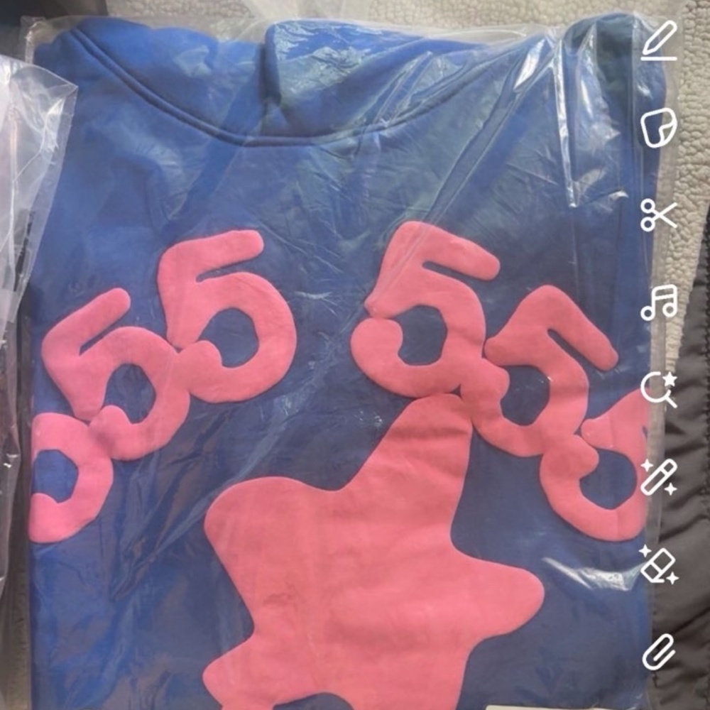 Blue and pink Spider Hoodie